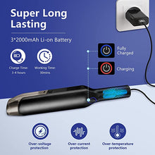 Load image into Gallery viewer, LAOPAO Portable Car Vacuum Cleaner High Power 9Kpa Hand Vacuum Cordless Rechargeable Handheld Vacuum 3x2000mAh Li-ion Battery Quick Charge Mini Vacuum for Home/Car/Pet Hair Cleaning Car Seat Cleaner
