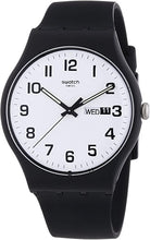 Load image into Gallery viewer, Swatch NEW GENT Quartz Silicone Strap, Black, 20 Casual Watch (Model: SUOB705)
