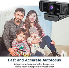 Load image into Gallery viewer, NexiGo 1080P 60FPS Webcam with Software Control and Microphone, AutoFocus, w/Privacy Cover and Tripod, N680P Pro Computer Web Camera for Skype Zoom Teams, Mac PC Laptop Desktop
