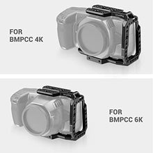 Load image into Gallery viewer, SmallRig BMPCC 4K/6K Half Cage Compatible with Blackmagic Pocket Cinema Camera 4K/6K, Half Cage with Anti-Twist Mechanism and Built-in NATO Rails CVB2254B
