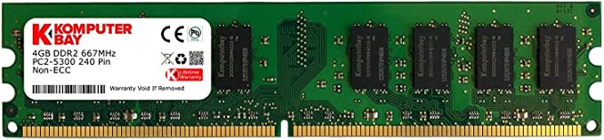 Komputerbay 4GB DDR2 667MHz PC2-5300 PC2-5400 DDR2 667 (240 PIN) DIMM Desktop Memory