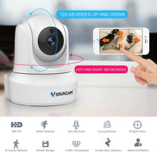 Load image into Gallery viewer, 1080P Wireless Home Security Camera ,Wi-Fi Indoor Baby/Pet/Elder PTZ Surveillance Camera with AI Human/Motion Detection,Two-Way Audio,Crying Detection,Flexible Storage,IR Night Vision-White
