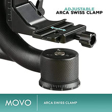 Load image into Gallery viewer, Movo GH800 MKII Carbon Fiber Professional Gimbal Tripod Head with Long and Short Arca-Swiss Quick-Release Plates - for Outdoor Bird/Wildlife Photography
