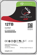 Load image into Gallery viewer, Seagate IronWolf 12TB NAS Internal Hard Drive HDD – 3.5 Inch SATA 6Gb/s 7200 RPM 256MB Cache for RAID Network Attached Storage – Frustration Free Packaging (ST12000VN0008)
