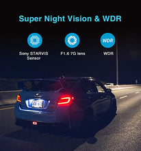 Load image into Gallery viewer, VIOFO Dual Dash Cam, 2K 1440P 60fps+1080P 30fps Front and Rear Dash Camera with Wi-Fi GPS, Parking Mode, Emergency Recording, Super Capacitor, Motion Detection (A129 Plus Duo)
