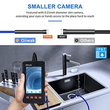 Load image into Gallery viewer, Oiiwak Industrial Endoscope Camera 5.5mm Waterproof Drain Snake Camera 1080P HD Digital Borescope Inspection Camera 4.3&quot; Screen Automotive Plumbing Sewer Wall Camera with Light, Tool Box, 11.5FT Cable
