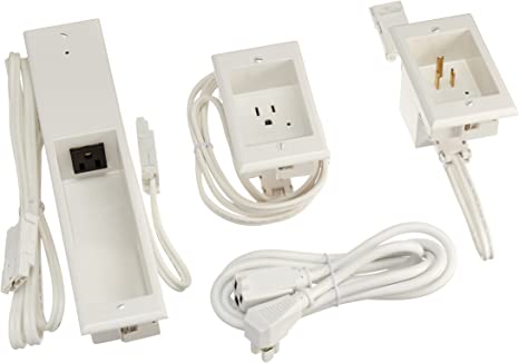 PowerBridge ONE-CK Single Outlet for TV and Sound-Bar Recessed In-Wall Cable Management System Kit (ONESB-CK)