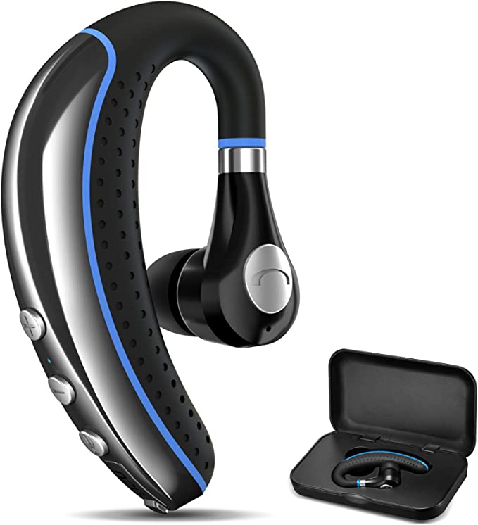 Bluetooth Headset, FIMITECH Wireless Earpiece V5.0 Ultralight Hands Free Business Earphone with Mic for Business/Office/Driving