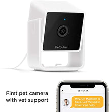 Load image into Gallery viewer, Petcube Cam Pet Monitoring Camera with Built-in Vet Chat for Cats &amp; Dogs, Security Camera with 1080p HD Video, Night Vision, Two-Way Audio, Magnet Mounting for Entire Home Surveillance
