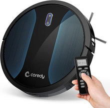 Load image into Gallery viewer, Coredy Robot Vacuum Cleaner, Fully Upgraded, Boundary Strip Supported, 360° Smart Sensor Protection, Strong Max Suction, Super Quiet, Self-Charge Robotic Vacuum, Cleans Pet Fur, Hard Floor to Carpet
