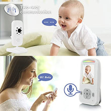 Load image into Gallery viewer, Video Baby Monitor 2 Cameras, Large Vertical Screen, Comfort-Designed Handheld, 1000ft Range, Secure Wireless Technology, Auto Night Vision Cam, Temperaure Alert.

