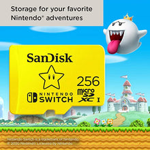 Load image into Gallery viewer, SanDisk 256GB microSDXC-Card, Licensed for Nintendo-Switch - SDSQXAO-256G-GNCZN
