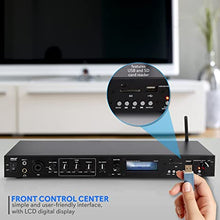 Load image into Gallery viewer, Pyle Rack Mount Studio Pre-Amplifier - Audio Receiver System w/Digital LCD Display Bluetooth FM Radio Recording Mode Remote Control USB Flash or SD Card Reader Input and Output Jack - PPRE70BT
