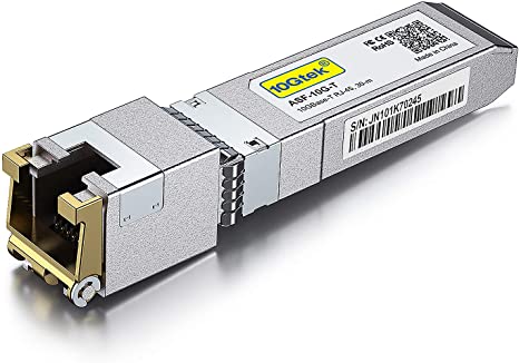 10GBase-T SFP+ Transceiver, 10G T, 10G Copper, RJ-45 SFP+ CAT.6a, up to 30 meters, Compatible with Cisco SFP-10G-T-S, Ubiquiti UniFi UF-RJ45-10G, Fortinet, Netgear, D-Link, Supermicro and More