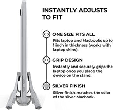 Load image into Gallery viewer, HumanCentric Vertical Laptop Stand for Desks (Matte Black) | Adjustable Holder to Dock Apple MacBook, MacBook Pro, and Other Laptops to Organize Work &amp; Home Office
