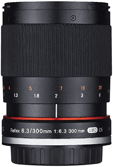Rokinon 300M-FX-BK 300mm F6.3 Mirror Lens for Fuji X Mirrorless Interchangeable Lens Cameras , Black