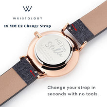 Load image into Gallery viewer, WRISTOLOGY Olivia Rose Gold Womens Watch - for Nurses Large Face Analog Easy to Read Numbers with Second Hand Grey Leather Band
