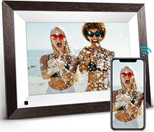 Load image into Gallery viewer, BSIMB Smart Wi-Fi HD Picture Frame 10.1 Inch with Wood Effect, Electronic Digital Photo Frame with IPS Touch Screen, Share Pictures&amp;Videos via App Email from Anywhere, 16GB Storage, Auto Rotate
