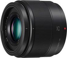 Load image into Gallery viewer, Panasonic LUMIX G Lens, 25mm, F1.7 ASPH, Mirrorless Micro Four Thirds, H-H025K (USA Black)
