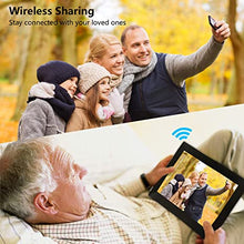 Load image into Gallery viewer, AEEZO WiFi Digital Picture Frame, IPS Touch Screen Smart Cloud Photo Frame with 16GB Storage, Easy Setup to Share Photos or Videos via Frameo APP, Auto-Rotate, Wall Mountable (9 inch Black)
