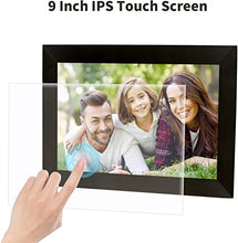 Load image into Gallery viewer, AEEZO WiFi Digital Picture Frame, IPS Touch Screen Smart Cloud Photo Frame with 16GB Storage, Easy Setup to Share Photos or Videos via Frameo APP, Auto-Rotate, Wall Mountable (9 inch Black)
