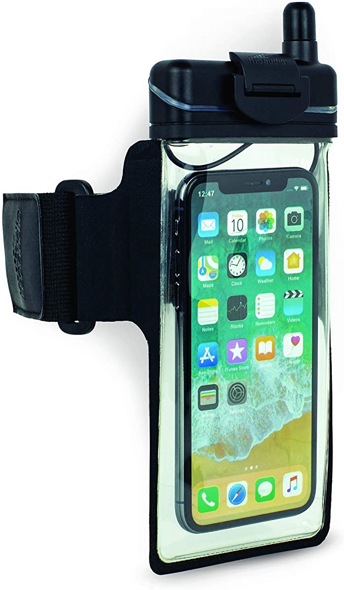 H2O Audio Waterproof Smartphone Case Armband Amphibx for iPhone Xs, XS Max, X, XR, 8, 8 Plus Floatable Pouch Bag