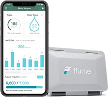 Load image into Gallery viewer, Flume 2 Smart Home Water Monitor &amp; Water Leak Detector: Detect Water Leaks Before They Cause Damage. Monitor Your Water Use to Reduce Waste &amp; Save Money. Installs in Minutes, No Plumbing Required
