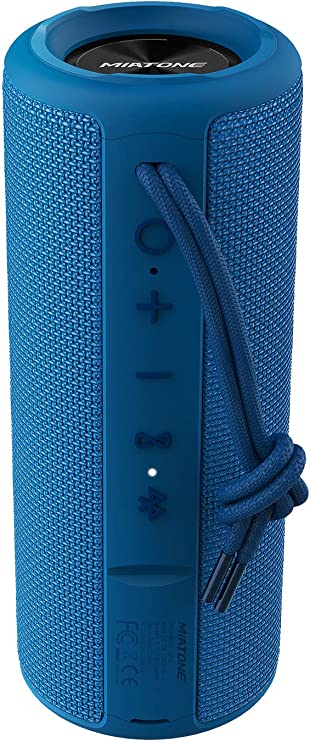 MIATONE Outdoor Portable Bluetooth Wireless Speaker Waterproof for Shower - Blue