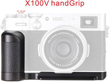 Load image into Gallery viewer, WEPOTO X100V-C Hand Grip Quick Release Plate L Bracket QR Plate Compatible with Fujifilm X100V X100F Camera -Aluminium Leather
