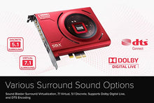 Load image into Gallery viewer, Creative Sound Blaster Z SE Internal PCI-e Gaming Sound Card and DAC, 24-bit / 192 kHz, 116 dB SNR, ASIO, 600? Headphones Amp, Mic EQ, Discrete 5.1 / Virtual 7.1, Supports Dolby Digital Live, DTS
