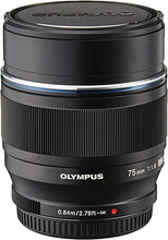 Load image into Gallery viewer, Olympus M.Zuiko Digital ED 75mm F1.8 Lens, for Micro Four Thirds Cameras (Black) (V311040BU000)
