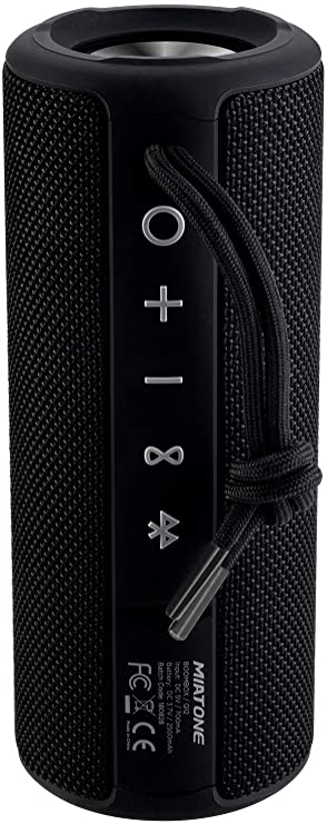 MIATONE Outdoor Portable Bluetooth Speakers Waterproof Wireless Speaker for Camping (Black)