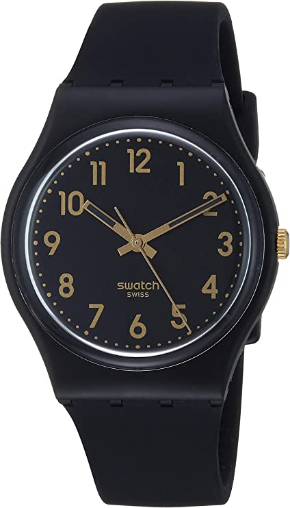 Swatch Gent Standard Quartz Silicone Strap, Black, 16 Casual Watch (Model: GB274)