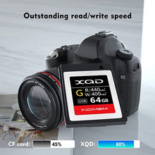 Load image into Gallery viewer, XQD 64GB Memory Card, 5X Tough MLC XQD Flash Memory Card High Speed G Series| Max Read 440MB/s, Max Write 400MB/s
