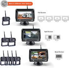 Load image into Gallery viewer, Digital Wireless Backup Camera System Kit, AHD1080P, Wireless Rear View Camera and 7&#39;&#39; LCD Wireless Reversing Monitor for Trailer, RV, Bus, Trucks, Horse-Trailer, School Bus, Farm Machine,etc
