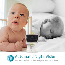 Load image into Gallery viewer, Moonybaby Add-on Baby Camera for B Series, Supports Up to 2 wide-angle video cameras, Dual Monitor for 2 Rooms and Children, Sound Activated, Temperature Alert, Wide View, Night Vision
