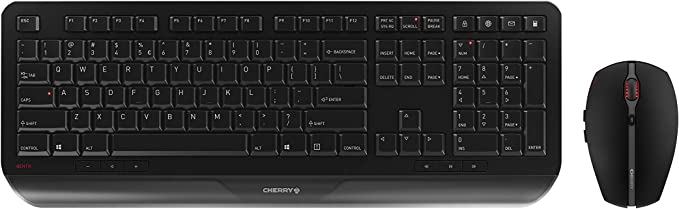 Cherry GENTIX Desktop Keyboard and Mouse Combo, EU Layout, Black