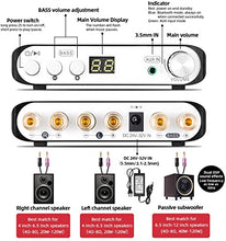 Load image into Gallery viewer, Q100 2.1 Channel Hi-Fi Bluetooth 5.0 Power Amplifier Class D Mini Stereo Audio Amp Speaker Subwoofer Wireless Receiver 80W+40Wx2 Dual DSP (Black)
