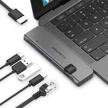 Load image into Gallery viewer, LENTION USB C Hub with 100W Charging + 40Gbps Type C Data, 4K HDMI, USB 3.0 &amp; Ethernet Adapter Compatible 2016-2021 MacBook Pro 13/15/16, New Mac Air, Stable Driver Certified (CB-CS65, Space Gray)
