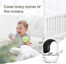 Load image into Gallery viewer, Baby Monitor bonoch Video Baby Monitor with Camera and Audio, Baby Camera Monitor No WiFi 720P 5&quot; HD Display Night Vision, 22h Battery,1000ft Range, 4X Zoom 2-Way Audio Temperature Lullaby Elderly Pet
