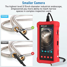 Load image into Gallery viewer, Oiiwak Industrial Endoscope Camera 3.9mm Bore Scope Inspection Camera with 4.3’’ IPS Screen 1080P HD Video Digital Snake Camera Sewer Pipe Plumbing Camera for Car Engine HVAC Throttle Fix (1.5M/5FT)
