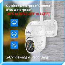 Load image into Gallery viewer, ?2k,Auto Tracking? Pan/Tilt/Zoom Wireless Security Camera Outdoor,Floodlights,3 Megapixels,2.4G WiFi Camera,Light Alarm,Color Night Vision,PC&amp;Mobile Remote 360° Viewing,Two-Way Audio Security Camerea
