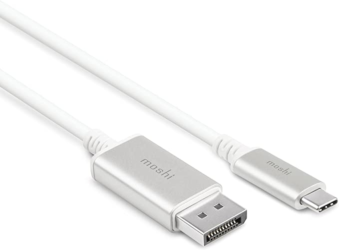 Moshi USB C to DisplayPort Cable 1.5m/5ft, Support 5K@60 Hz, 4K HDR, VESA Certified, Aluminum Housing, Thunderbolt 3 Compatible (Ensure Monitors Accept DisplayPort Signal)