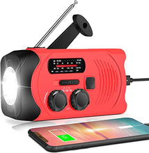 Load image into Gallery viewer, 【New Version】RunningSnail 2000mAh Emergency Crank Radio, AM/FM NOAA Solar Powered Crank Wind Up Radio with SOS Alarm, Bright Flashlight, Emergency Power Bank for CellPhone, Used for Outdoor&amp;Emergency
