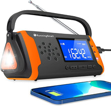 Load image into Gallery viewer, RunningSnail 4000mAh Emergency NOAA Weather Alert Radio, Hand Crank Solar Radio With Battery Operated, LCD Display, AUX Music Play, Flashlight, SOS Alarm, Emergency Phone Charger for Outdoor Emergency
