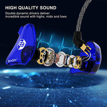 Load image into Gallery viewer, BASN Bsinger BC100 in Ear Monitor Headphones Universal Fit Noise Isolating IEM Earphones for Musicians Singers Studio Audiophiles (Blue)
