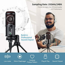 Load image into Gallery viewer, USB Microphone,OTHA PC Mic with Tripod Stand,192KHZ/24bit Professional Microphone with Noise Cancellation for Streaming, Podcast,YouTube,Skype, Twitch
