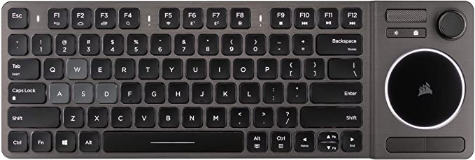 Corsair K83 Wireless Keyboard - Bluetooth and USB - Works w/ PC, Smart TV, Streaming Box - Backlit LED