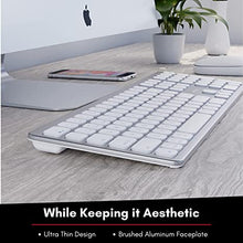Load image into Gallery viewer, Macally Bluetooth Wireless Keyboard for Mac, iMac, Apple Mac Pro - Compatible Apple Keyboard Wireless for Mac Mini, MacBook Pro/Air Laptop - Rechargeable Full-Size Mac Wireless Keyboard - BTWKEYMB
