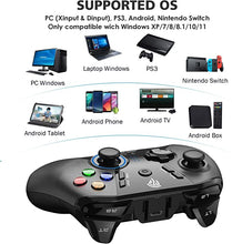 Load image into Gallery viewer, EasySMX Wireless Gaming Controller for Windows PC/PS3/Android TV BOX, Dual Vibration Plug and Play Gamepad Joystick with 4 Customized Buttons, Battery Up to 14 Hours, Work for Nintendo Switch
